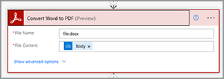 Convert Word to PDF Action in Microsoft Power Automate