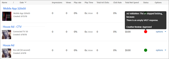 approval indicator in Status column