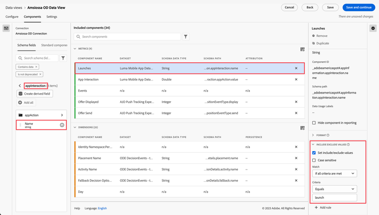 App Interaction Metric Component Launches