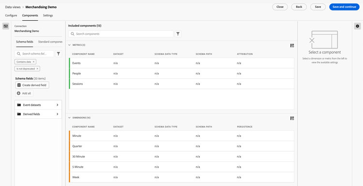 Components tab