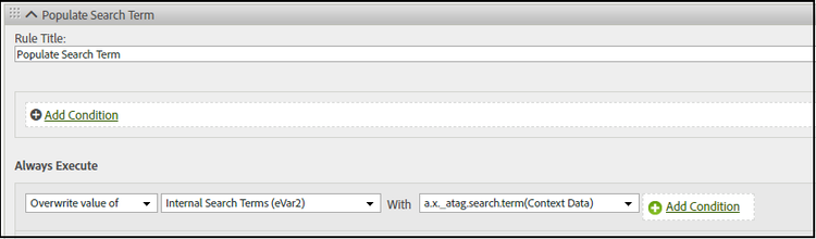 Search term processing rule