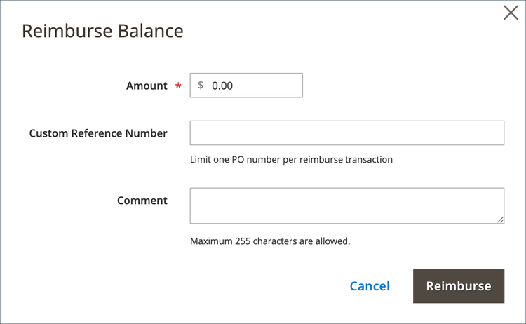 Reimburse Balance