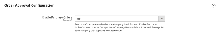 Order Approval Configuration