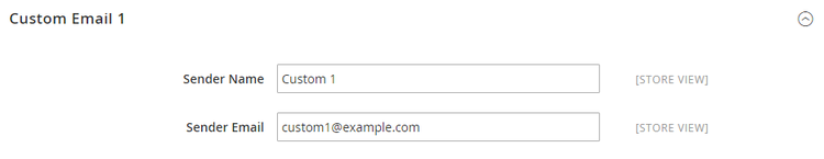 Store Email Addresses > Custom Email 1