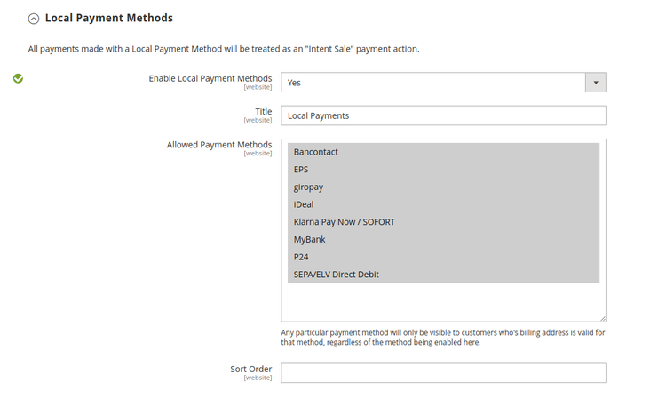 Local Payment Methods