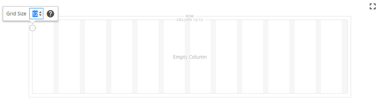 Grid divisions on a row with one column