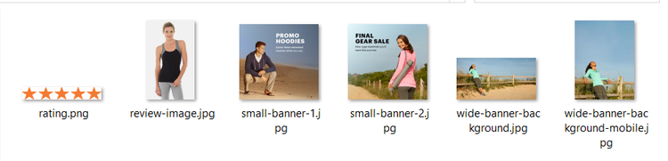 Page Builder walkthrough files - simple page assets