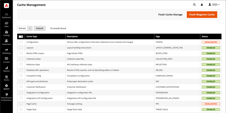 Cache management