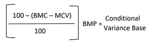 conditional variance base calculation formula