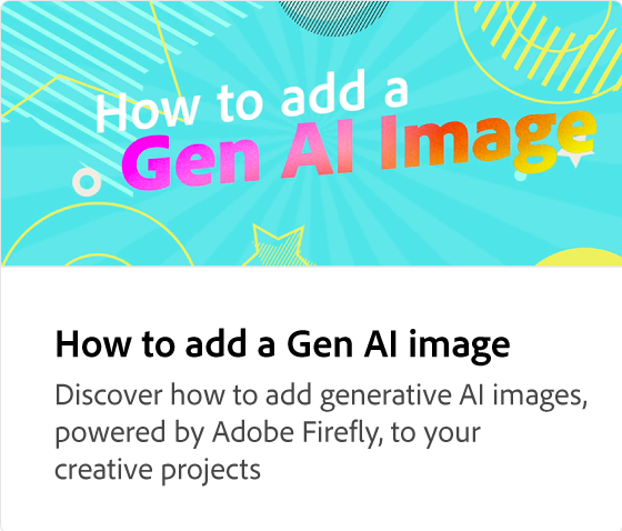 How to add a Gen AI image