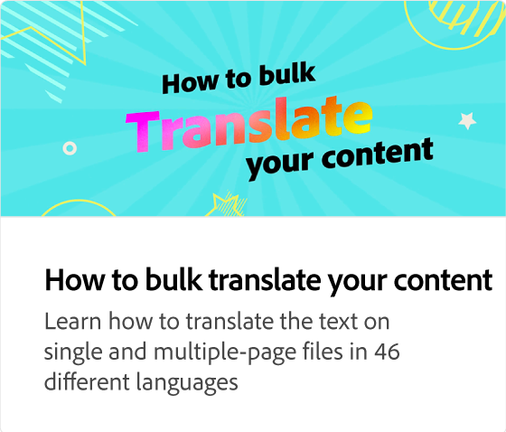 How to bulk translate your content