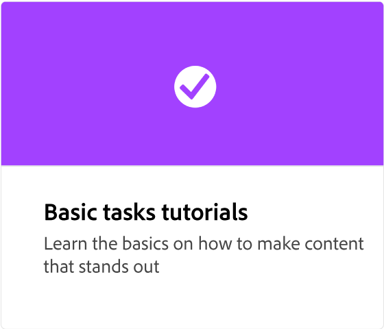 Basic tasks tutorials