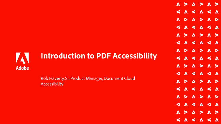 Introduction to PDF Accessibility