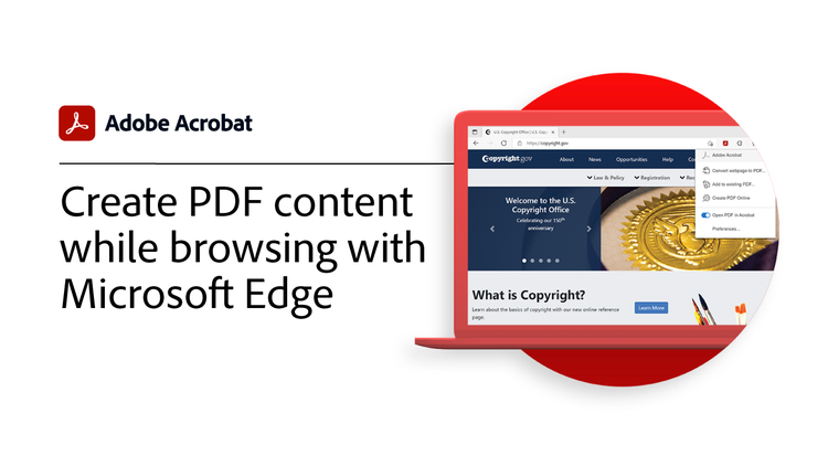 Create PDF content while browsing with Microsoft Edge