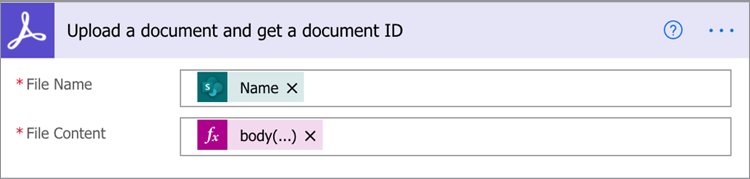 Screenshot of Upload a document and get a document ID screen