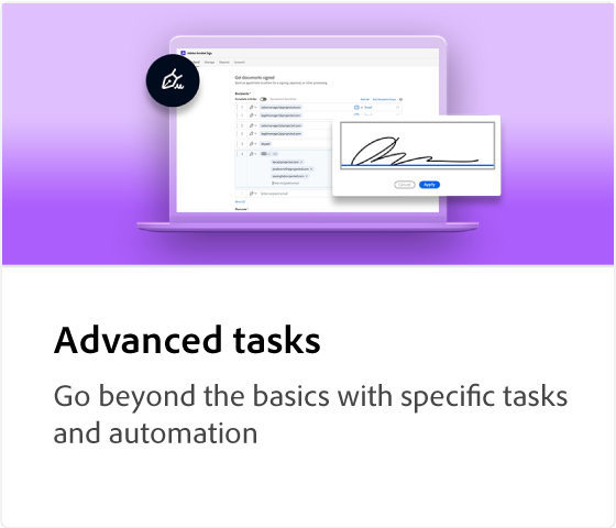 Advanced tasks