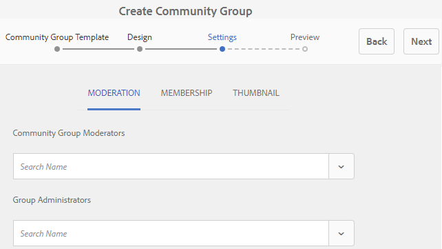 select community group member roles