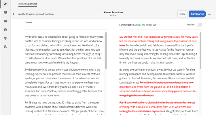 summarization comparison