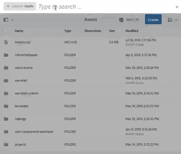 Sort timeline entries for a search asset