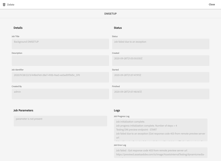 Dynamic Media Set up page