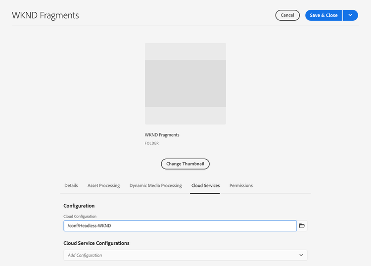 Configure assets folder