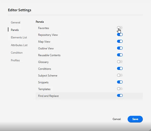 Toggle Panel