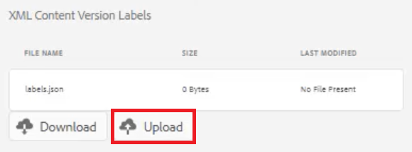 Upload Labels