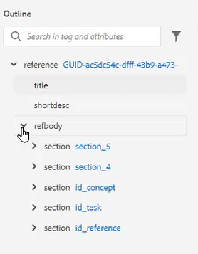 Reference Outline Subtabs