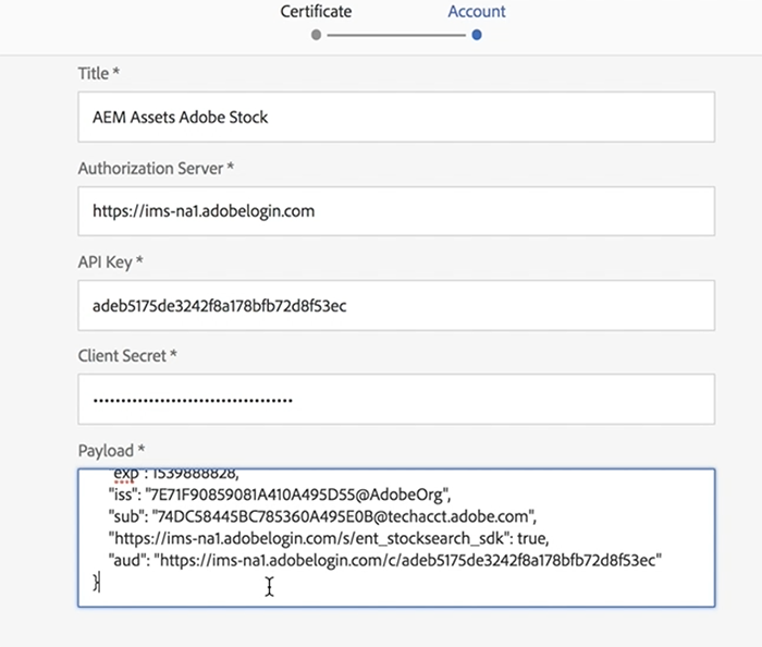 Adobe IMS Technical Account