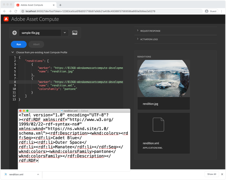 XML Metadata rendition