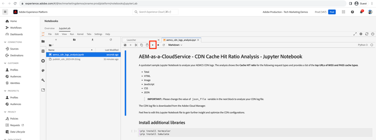 Notebook Log File Value Update