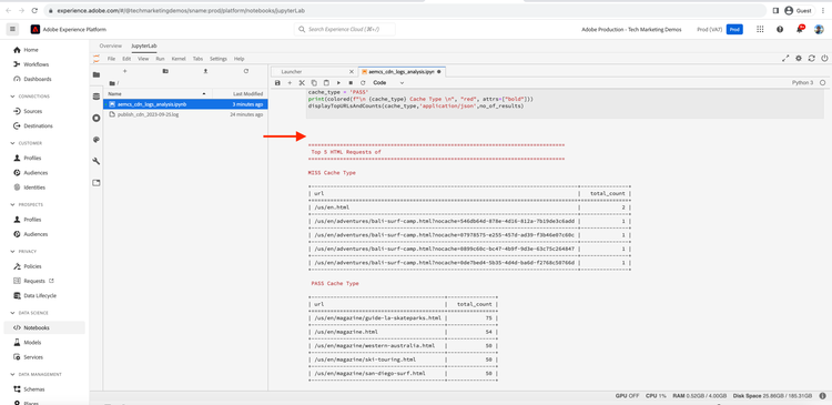 Notebook Log File Value Update