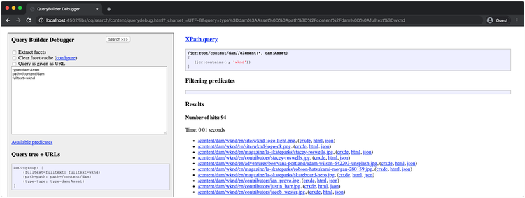 QueryBuilder Debugger