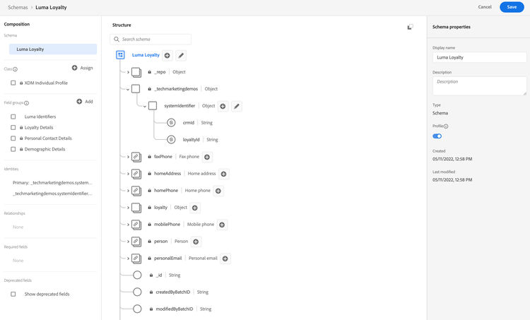 Luma Loyalty schema