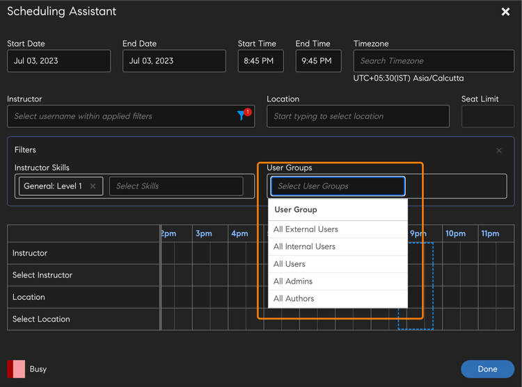 scheduling assistant