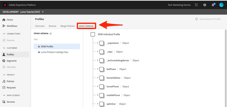 Merge Policy screen