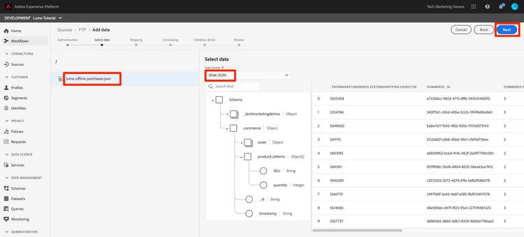 Select your data file(s)