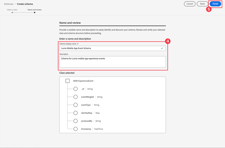 Schema name and review