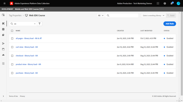 Analytics XDM rules