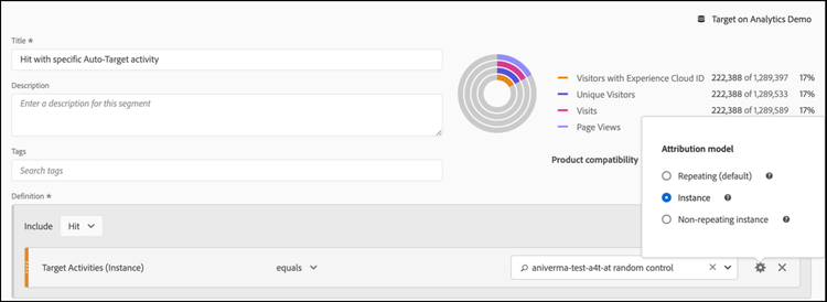 Segment in Analysis Workspace