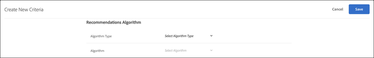 Recommended Algorithm section