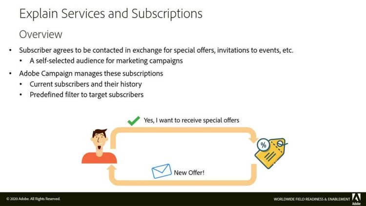 Configure and manage subscription services