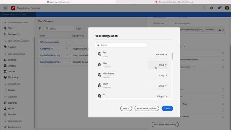 Configure data sources