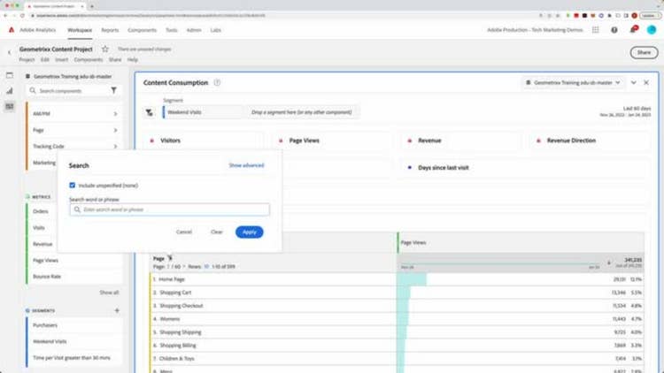 Freeform table totals in Analysis Workspace