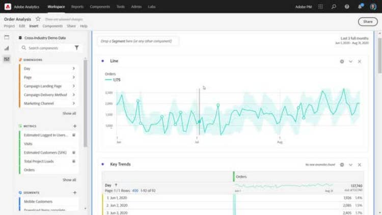 Line Visualization in Analysis Workspace