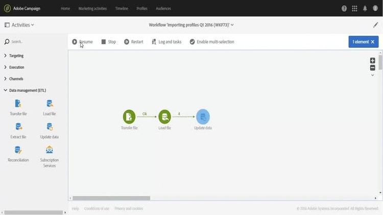 Import profiles with a workflow