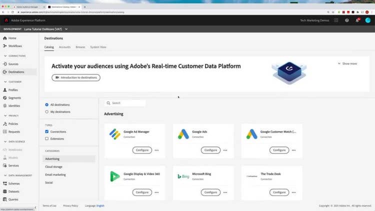 Understanding Destinations in Real-time CDP for Audience Manager Users